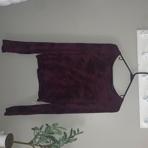 Maroon Cropped Long Sleeve